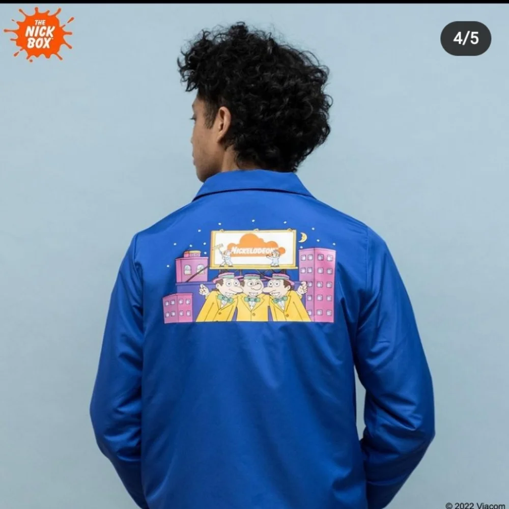 NWT throwback nickelodeon button up jacket unisex size medium
